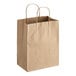 a brown paper bag with handles