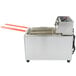 A Cecilware electric countertop deep fryer with red handles.
