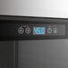 A digital control panel on a commercial wine cooler displaying a temperature of 45.0 degrees.