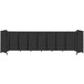 A black rectangular room divider with a black frame.