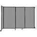 A light gray Versare Poly StraightWall wall-mounted room divider.