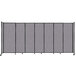 A Versare Cloud Gray StraightWall sliding room divider with black lines on it.