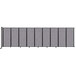 A Versare Cloud Gray wall-mounted room divider with black trim.