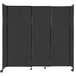 A black Versare StraightWall sliding room divider with wheels.