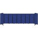A blue SoundSorb room divider with black trim on the edges.