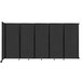 A group of black rectangular panels with black hinges.