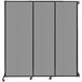 A light gray Versare wall-mounted sliding room divider.