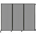 A light gray Versare Quick-Wall folding room divider.