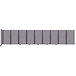 A Versare Cloud Gray wall-mounted room divider with four panels.