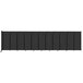 A black rectangular Versare wall-mounted room divider.