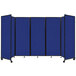 A Versare Royal Blue room divider with six panels.