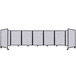 A long shot of a marble gray Versare SoundSorb folding room divider.