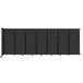 A black rectangular Versare wall-mounted room divider.