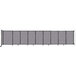 A Versare Cloud Gray StraightWall wall-mounted sliding room divider.