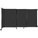 A black Versare StraightWall wall-mounted room divider.