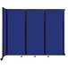 A Versare blue wall-mounted room divider with black trim.