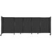 A black Versare StraightWall sliding room divider with wheels.