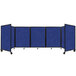 A Versare blue SoundSorb room divider with black trim.