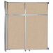 A beige Versare room divider with two operable panels.