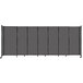 A charcoal grey Versare StraightWall sliding room divider.