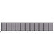 A long row of Versare Cloud Gray wall-mounted room dividers.