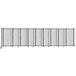 A long white and black Versare StraightWall wall-mounted room divider.