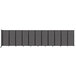 A charcoal grey rectangular wall-mounted room divider with four panels.