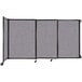 A Versare Cloud Gray StraightWall wall-mounted sliding room divider.