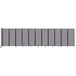A Versare Cloud Gray wall-mounted room divider with black trim.