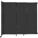 A black Versare StraightWall wall-mounted sliding room divider.