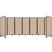 A beige Versare foldable room divider with four panels.