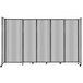 A Versare room divider with a black metal frame.