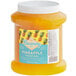 a container of orange liquid