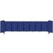 A blue rectangular Versare SoundSorb folding room divider with black trim.