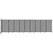 A light gray Versare StraightWall wall-mounted room divider with black accents.