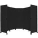 A black rectangular Versare MP10 partition screen with wheels.