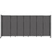 A charcoal grey Versare StraightWall sliding room divider.