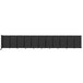 A black rectangular Versare wall-mounted room divider with a black frame.