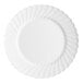 A white WNA Comet plastic plate with a wavy design.