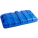 A blue plastic lid for a Lavex cube truck.