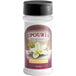 A white UPOURIA French Vanilla Shakeable Coffee Topping container with a black lid and label.