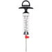 An OXO marinade injector with red and black handles.