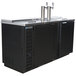 A black Beverage-Air wine kegerator with two taps.