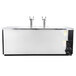 A black rectangular Beverage-Air wine dispenser with metal beer taps on the right side.