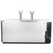 A black Beverage-Air wine kegerator with two silver beer taps.