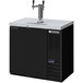 A black Beverage-Air wine kegerator with triple taps.