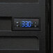 A digital display on the right side of a black Beverage-Air wine kegerator.