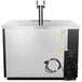 A Beverage-Air black double tap wine dispenser on a counter.