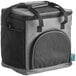 A gray and black Choice insulated cooler bag with a zipper.