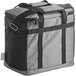 A gray and black Choice insulated cooler bag with shoulder strap.